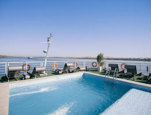 Sun deck of the M/S Le Fayan Nile Cruise Nile cruise